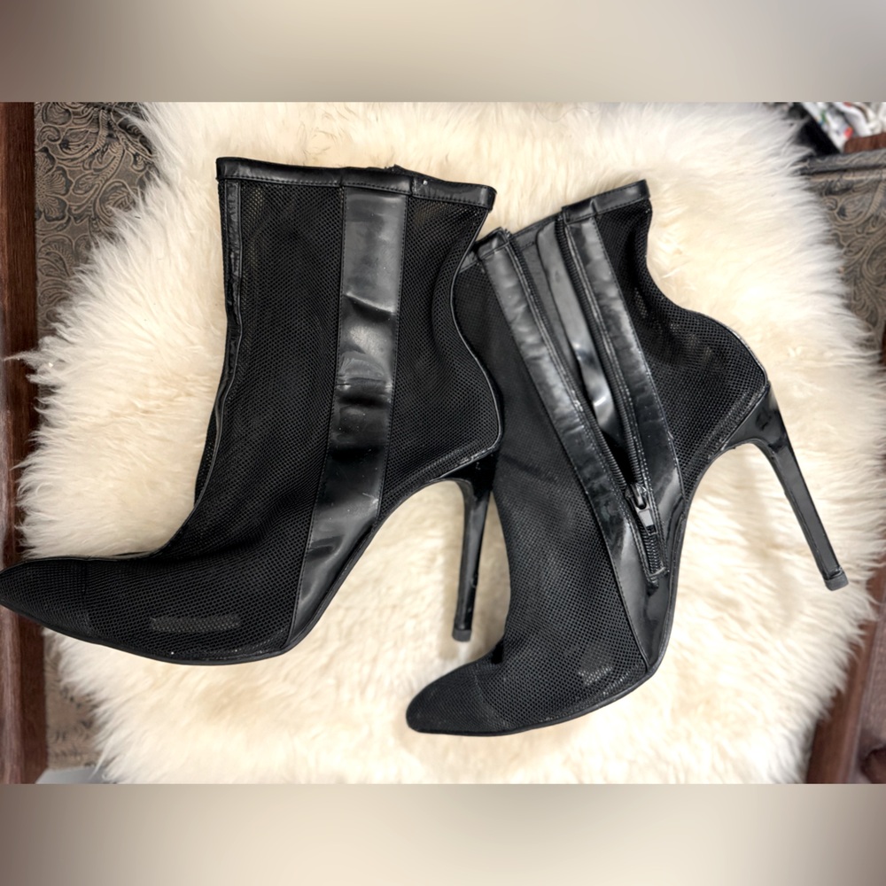 Jeffrey Campbell Adette Mesh Boots Booties Size 10